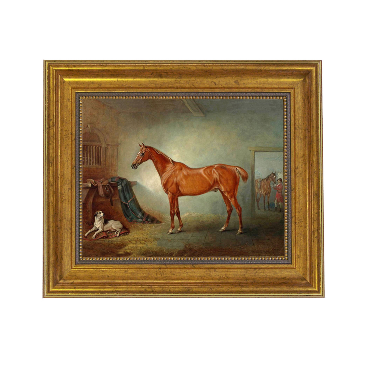 Chestnut Hunter Firebird Framed Painting Print on Canvas