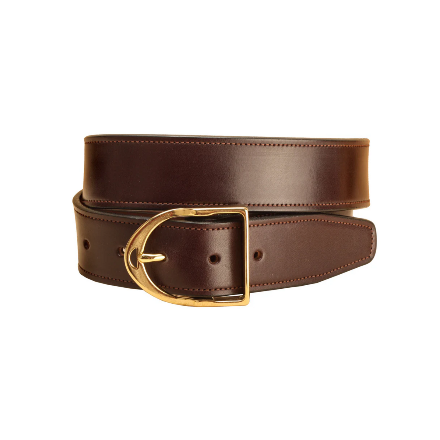 Tory Leather Brass Stirrup Belt