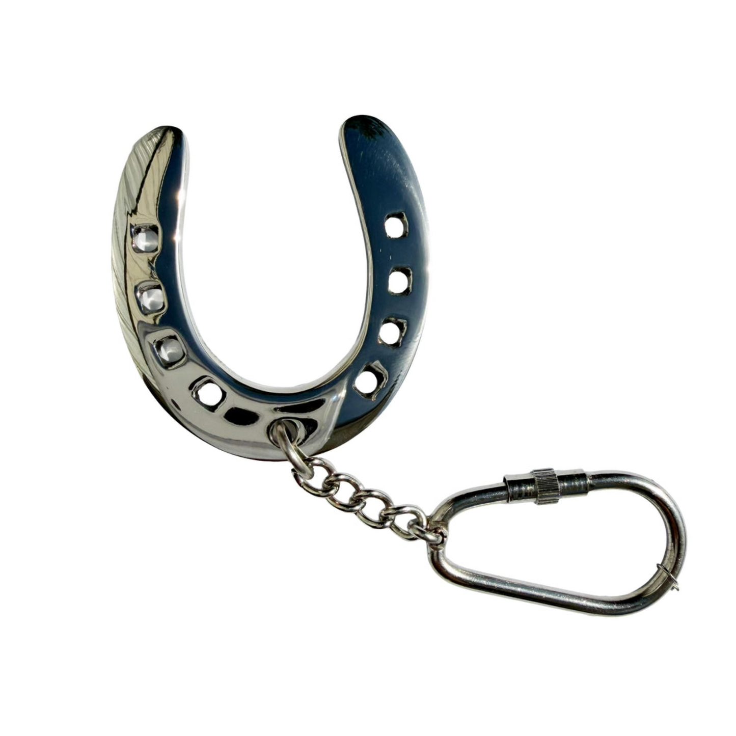 Silver Horsehoe Keychain