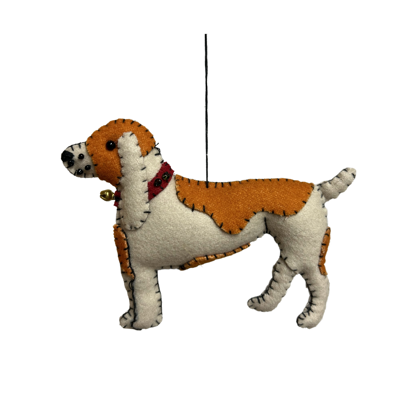 Orange and Tan Hound Dog Ornament