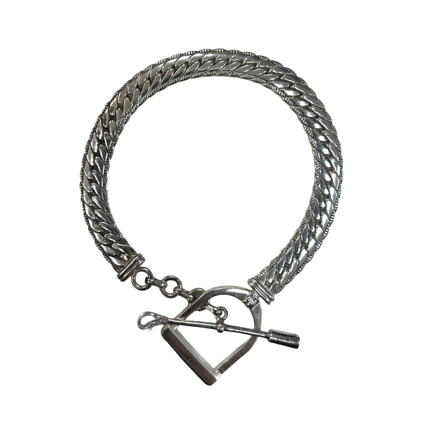 Polo Link Riding Stirrup T-Bar Bracelet in Silver
