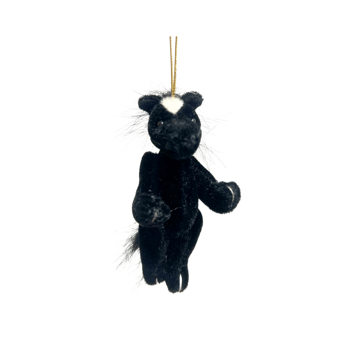 Unipak Upright Black Velvet Plush Horse Ornament