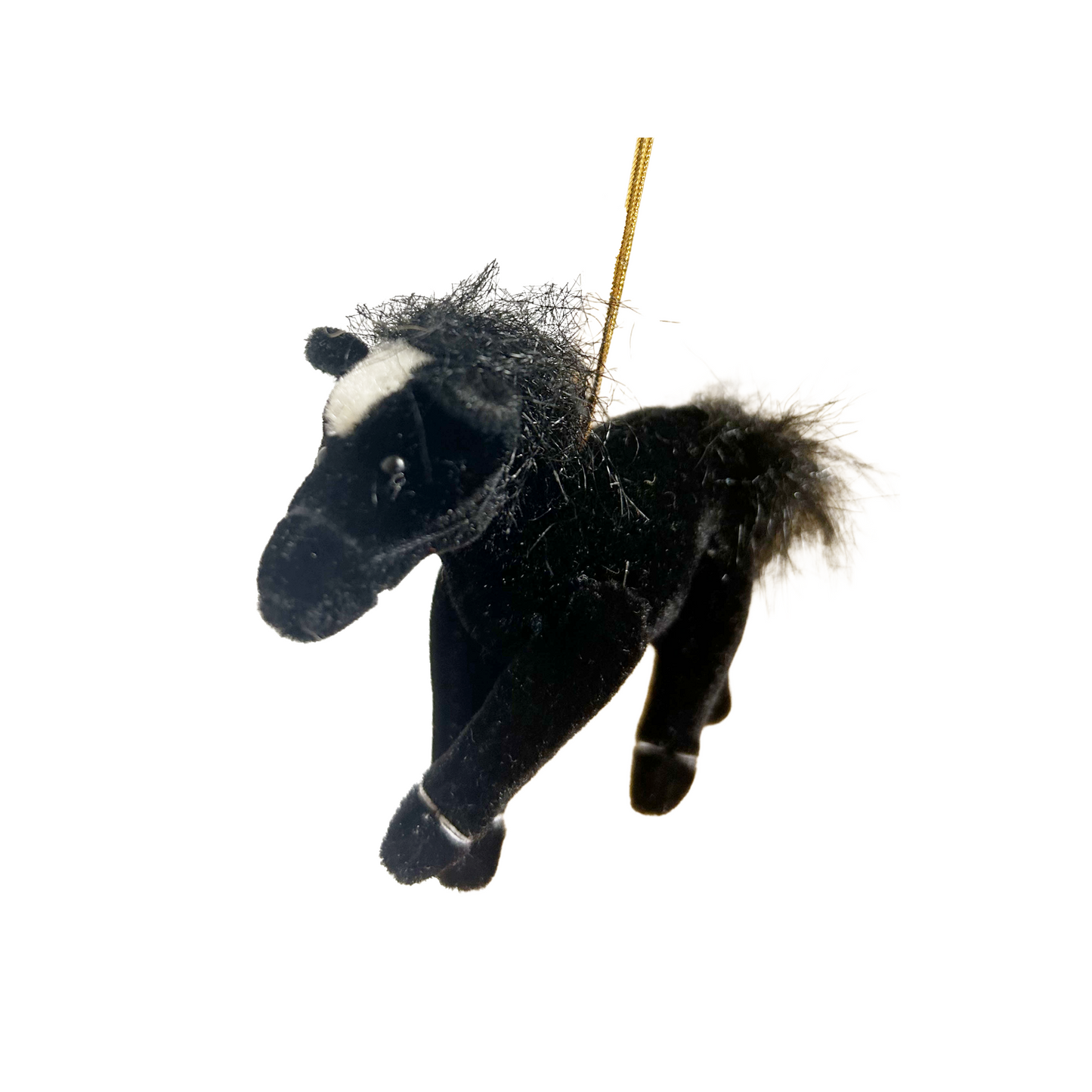 Unipak Black Velvet Plush Trotting Horse