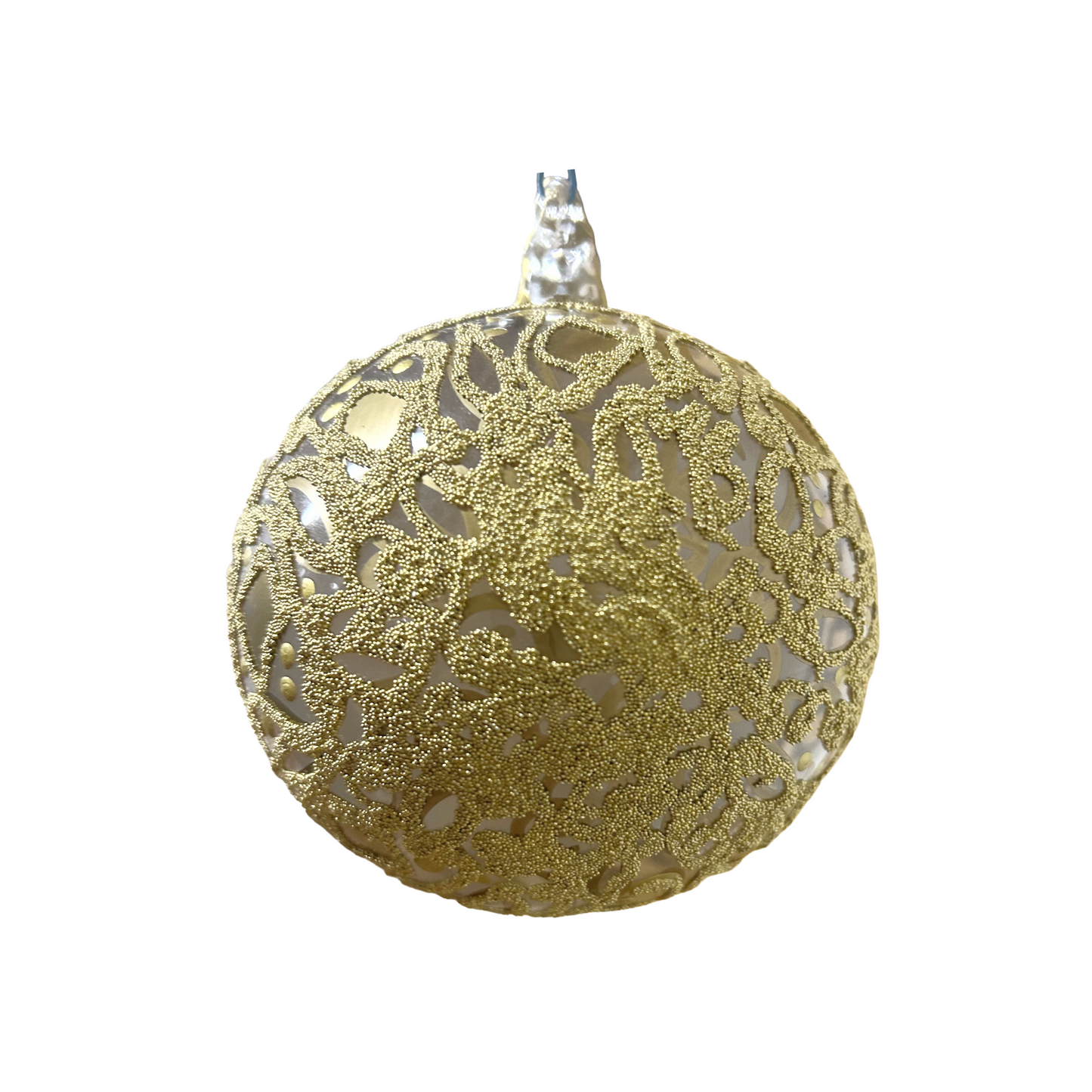 Hand Painted Viennese Halflinger Glass Ornament