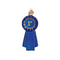 Old World Blue Ribbon Ornament