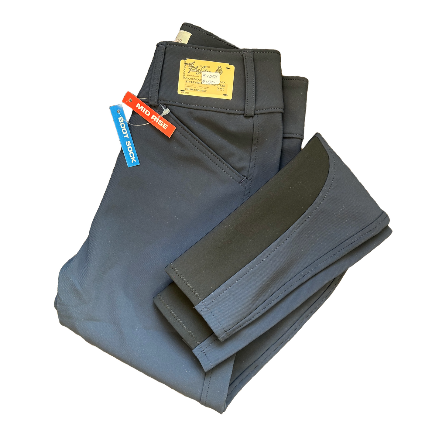 The Tailored Sportsman TechLight Mid Rise Front Zip Clarino Boot Sock Breeches