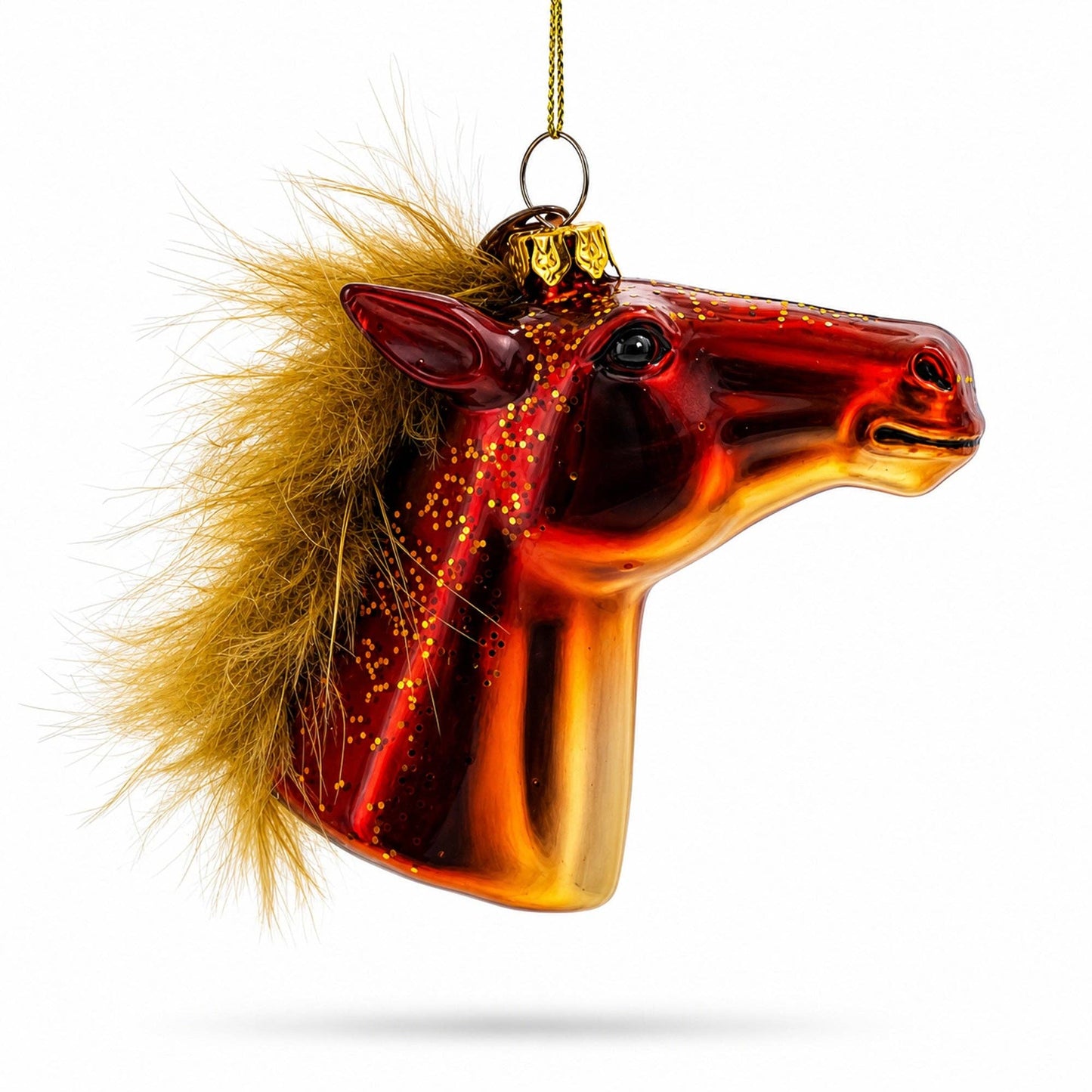 Horse Head Glass Ornament
