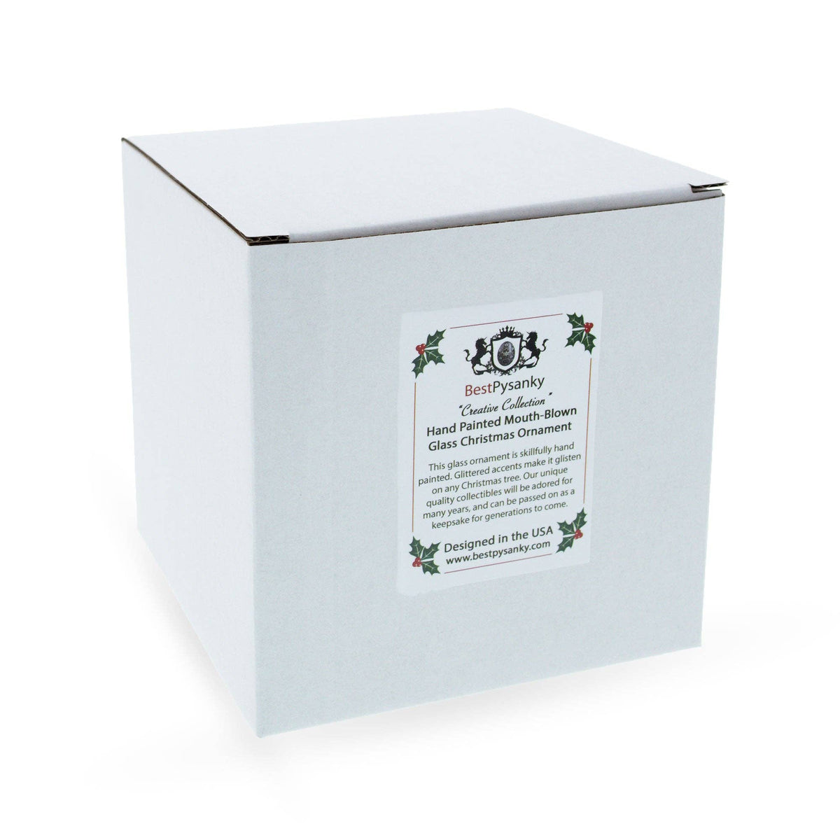Traditional Rocking Horse with Gifts Glass Christmas Ornament