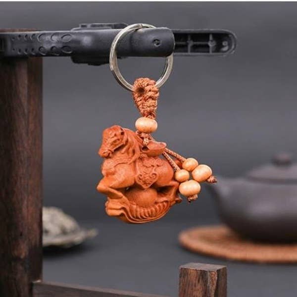 Wooden Horse Keychain