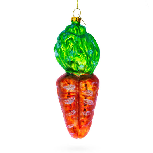 Orange Carrot Glass Ornament