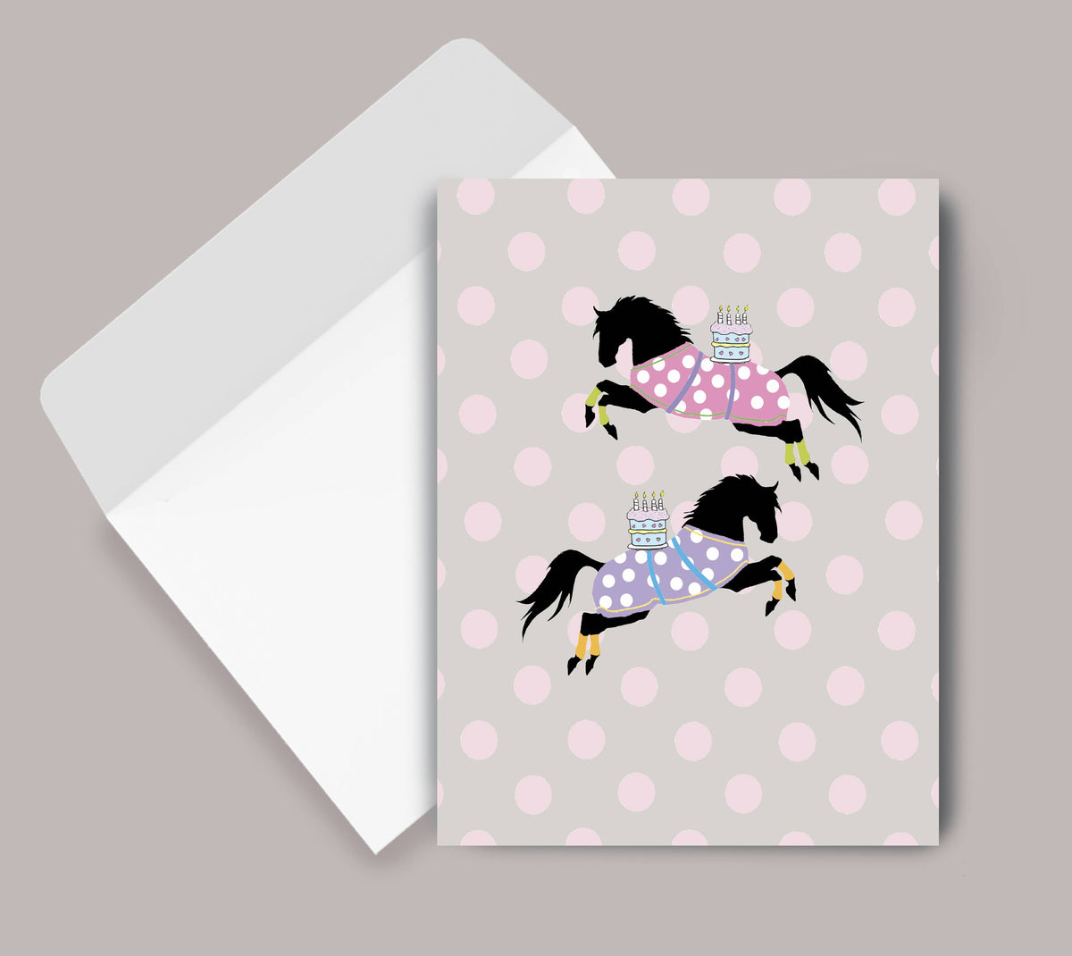 Horse Birthday Card Polka Dot Horse