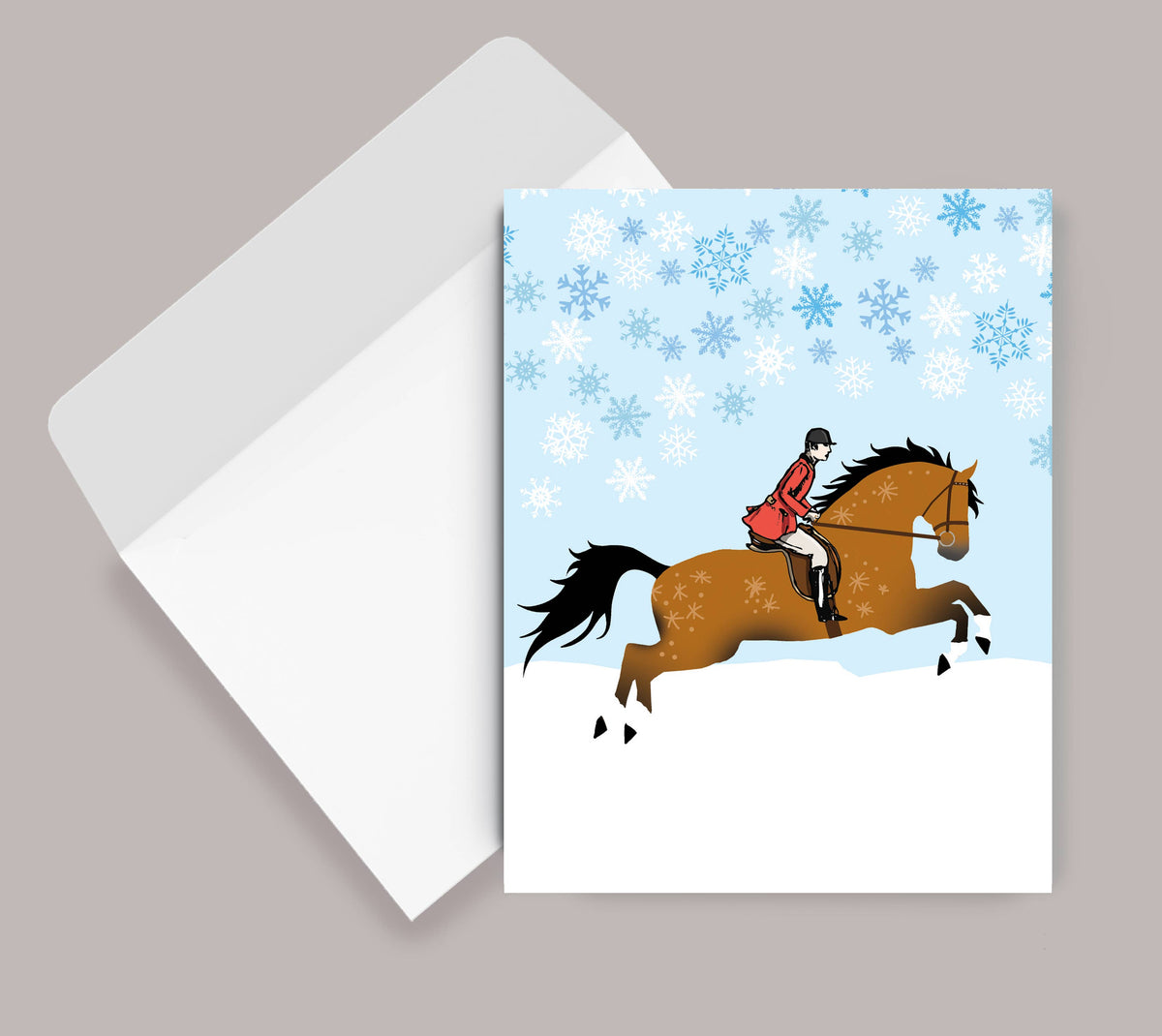 Horse Boxed Christmas Cards Bay Fox Hunter