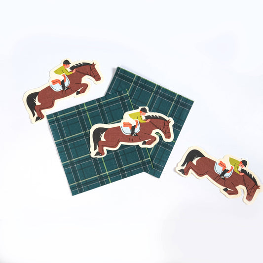 Horse Plaid Party Napkins