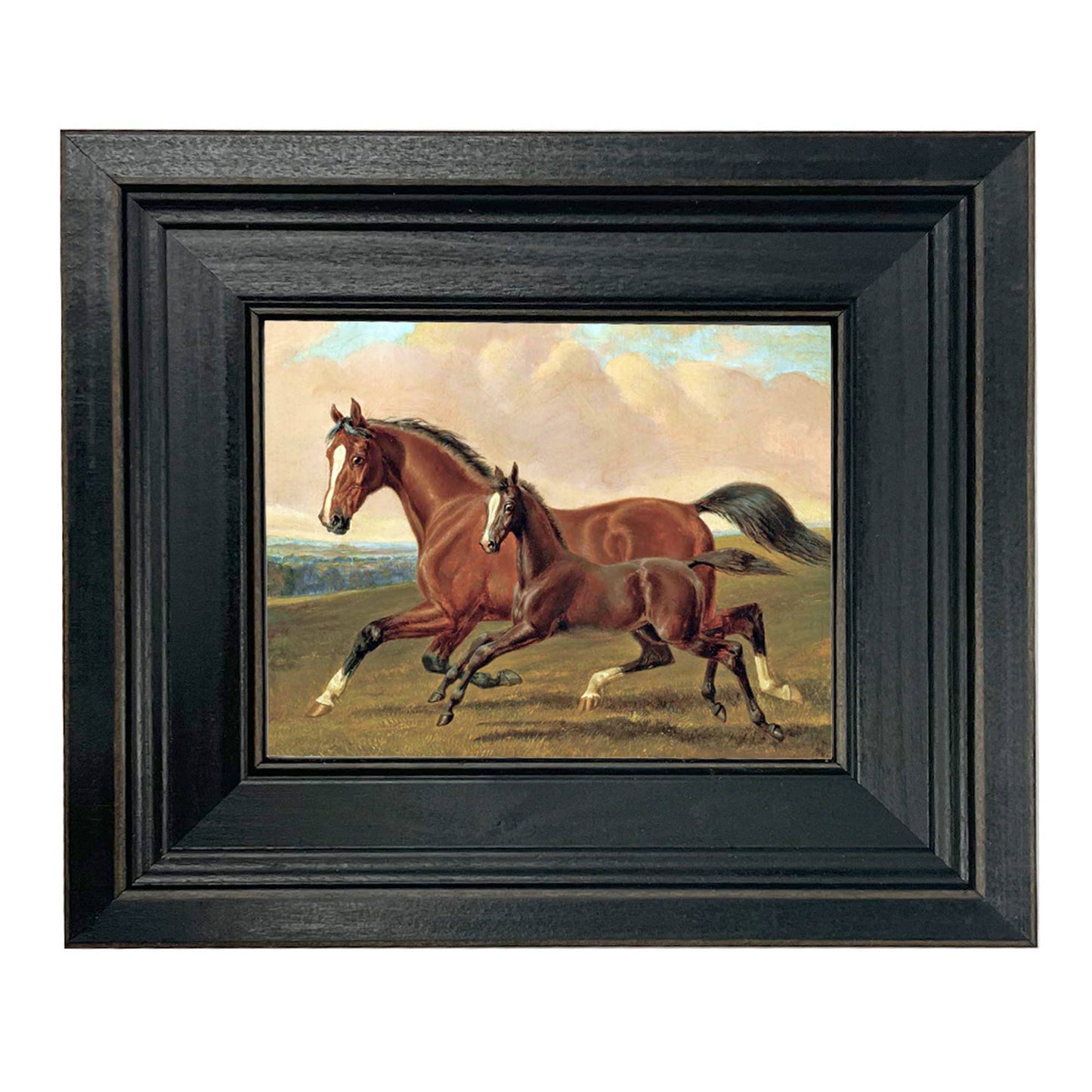 Elder Mare and Foal  Painting Print on Canvas