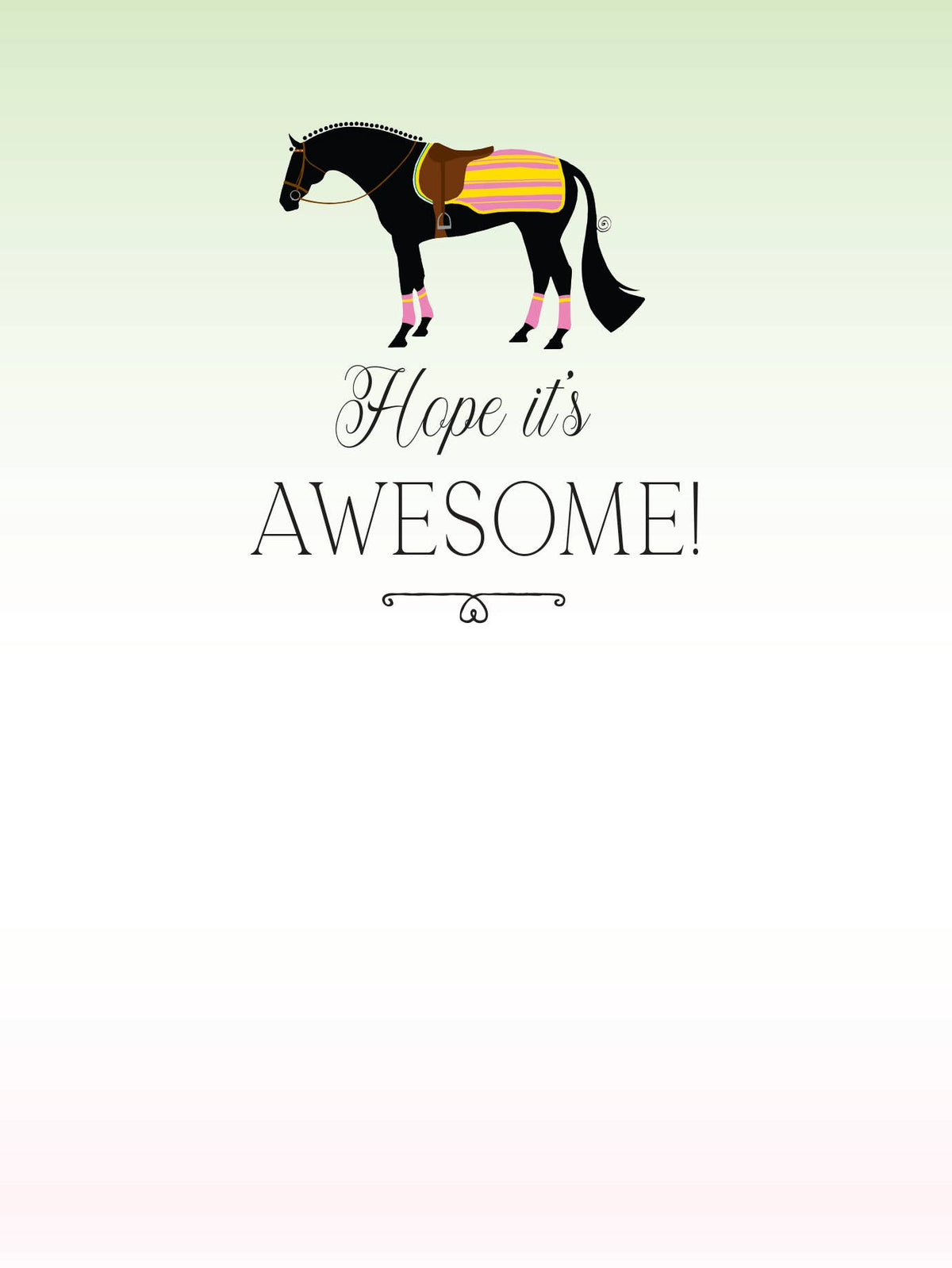 Horse Birthday Card Newmarket