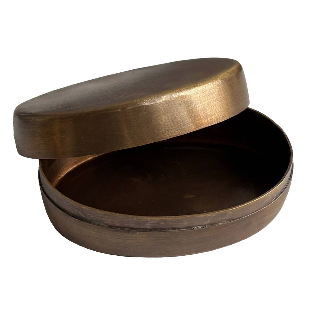 Solid Antiqued Brass Horse Head Pill Box | Tabletop decor