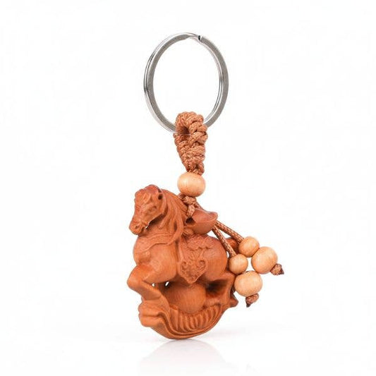 Wooden Horse Keychain