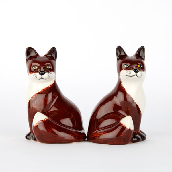 Quail Ceramics Cat Salt & Pepper Shaker Set