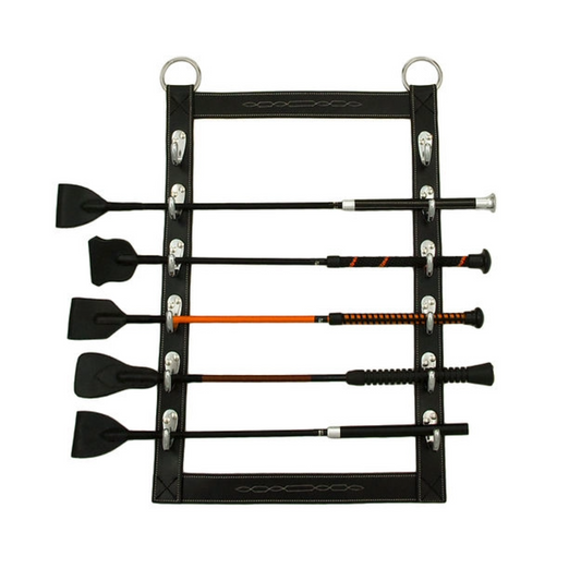 Horse Fare Leather Whip Rack