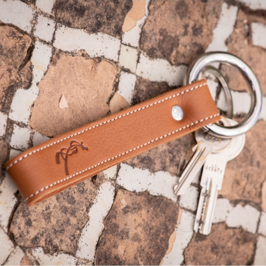 Penelope Lara Leather Keychain