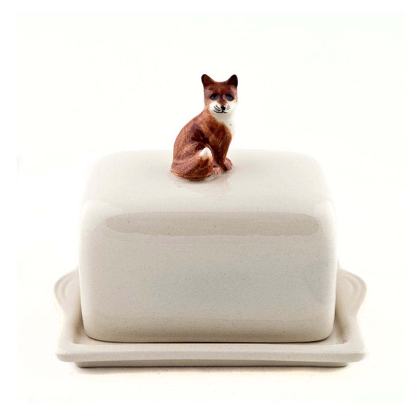 Quail Fox Butter Dish