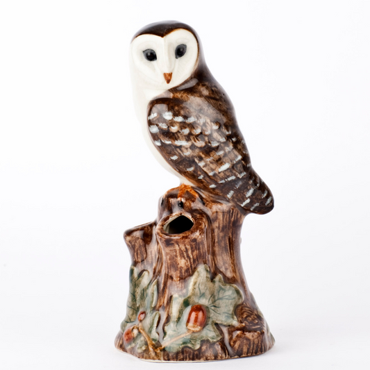 Quail Barn Owl Bud Vase