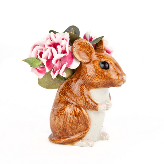 Quail Wood Mouse Bud Vase