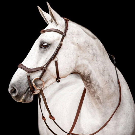 Rambo Micklem Bridle with Rubber Reins