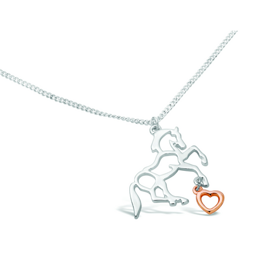 Heart Suspended from a Horse Necklace