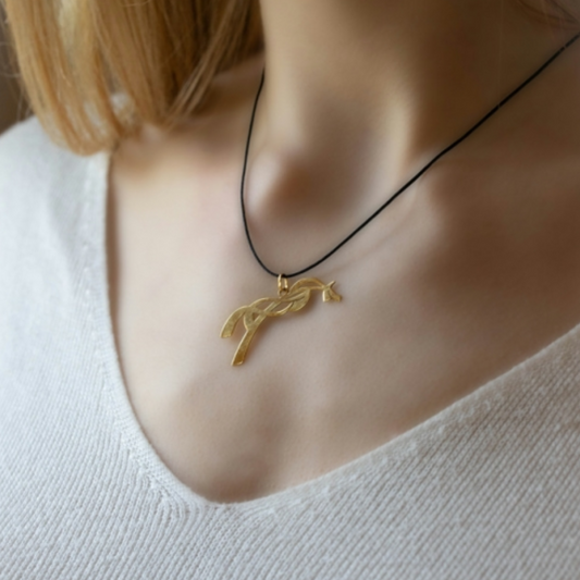 Penelope Large Equestrian Logo Necklace