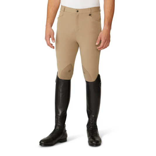 Ovation Men's Euroweave Pleat Knee Patch Breeches