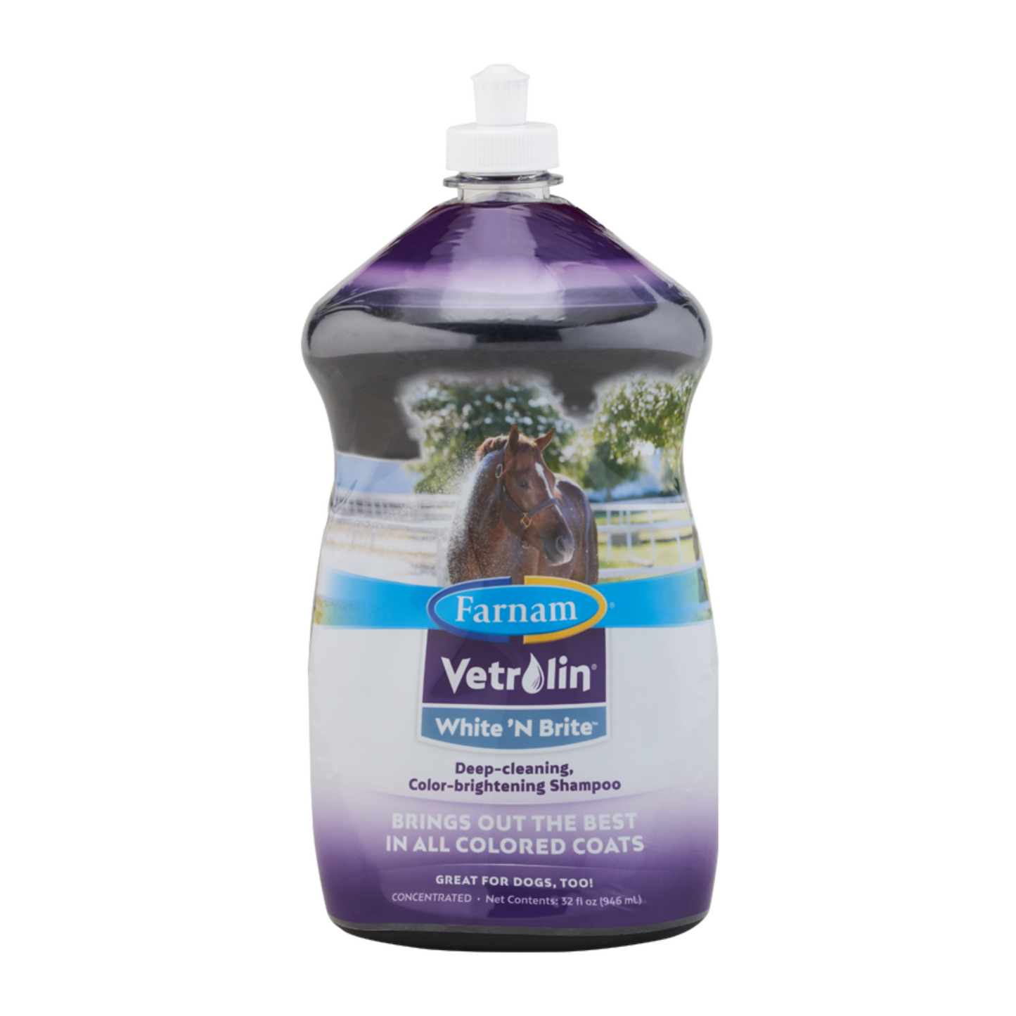 Vetrolin White 'N Brite Whitening Shampoo for Horses