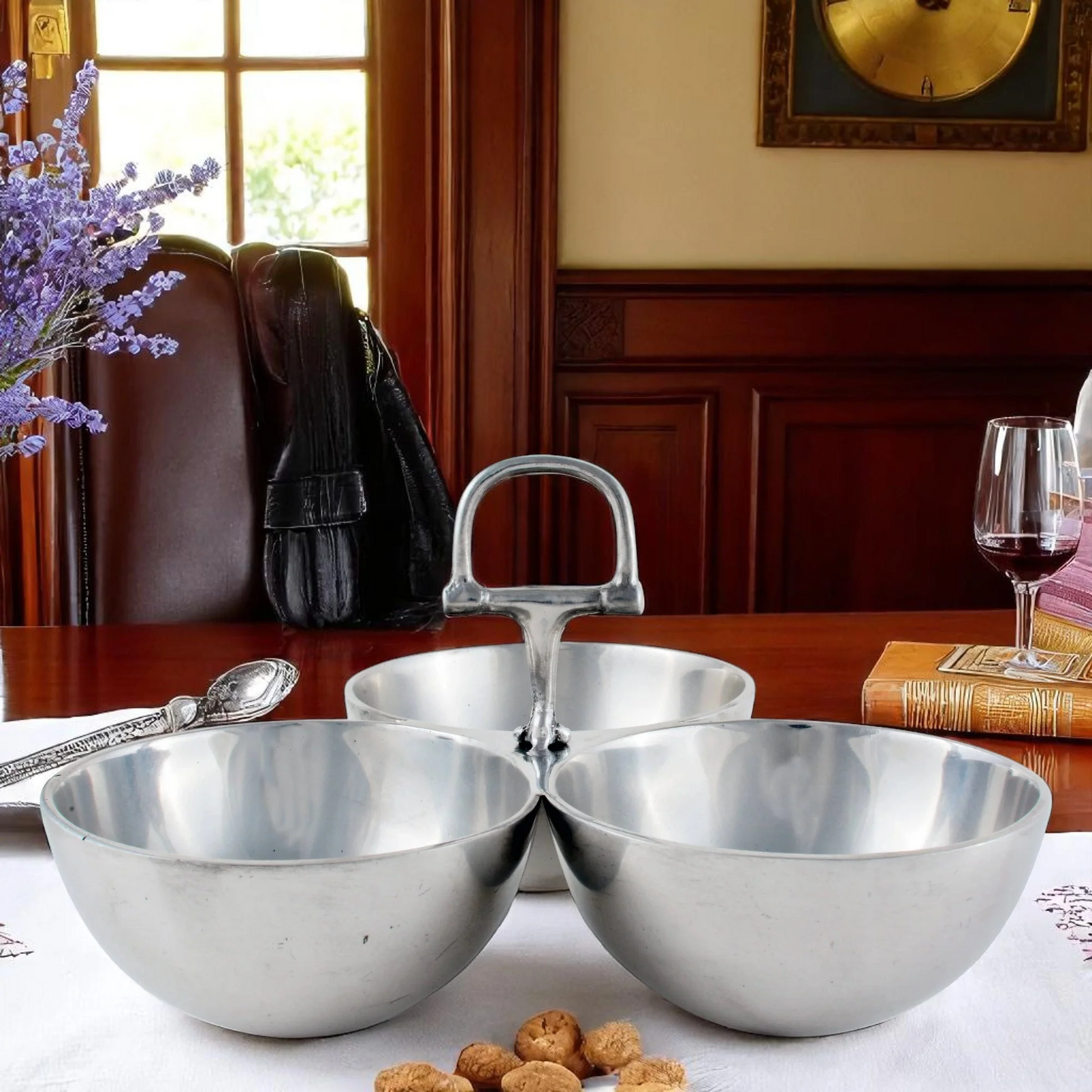 Arthur Court Equestrian Bit 3 Nut Bowl