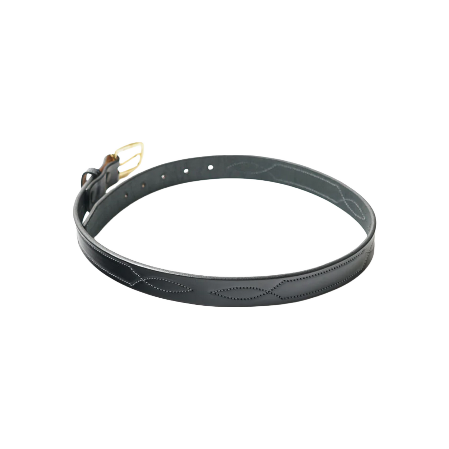 Tory Repeated Stitch 1" Leather Belt