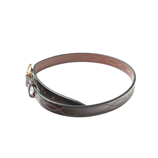 Tory Repeated Stitch 1" Leather Belt