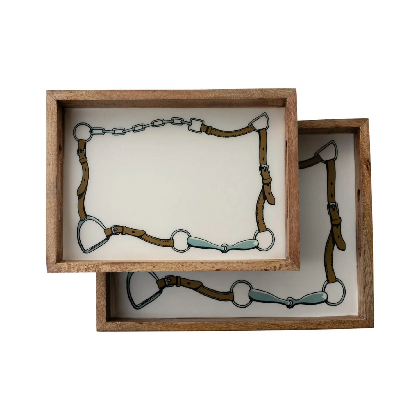 Bridle and Bit Wooden Serving Tray