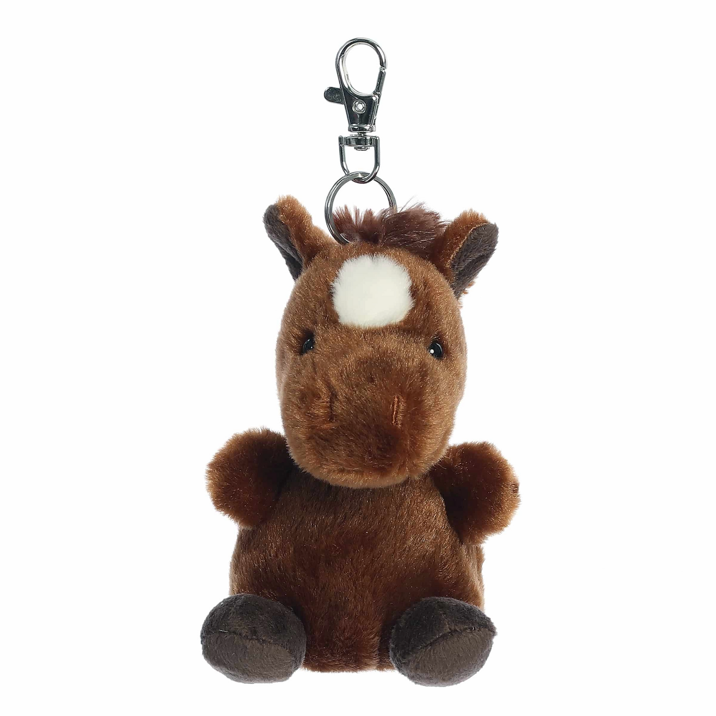 Palm Pals 4" Truffle Brown Horse Clip-On Stuffed Animal