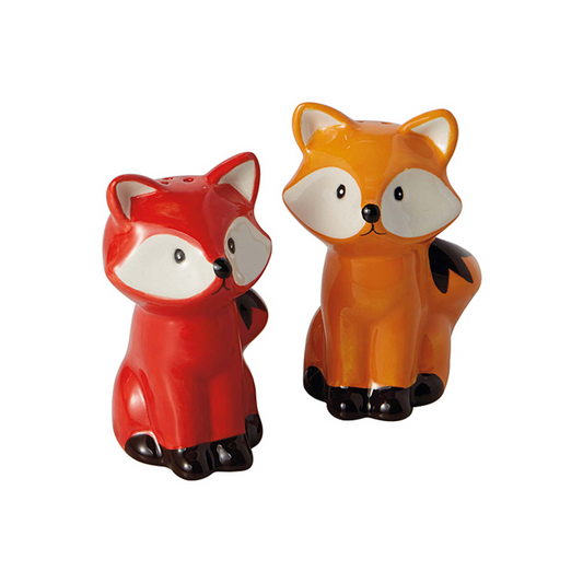 G.T. Reid Ceramic Foxes Salt & Pepper Shakers