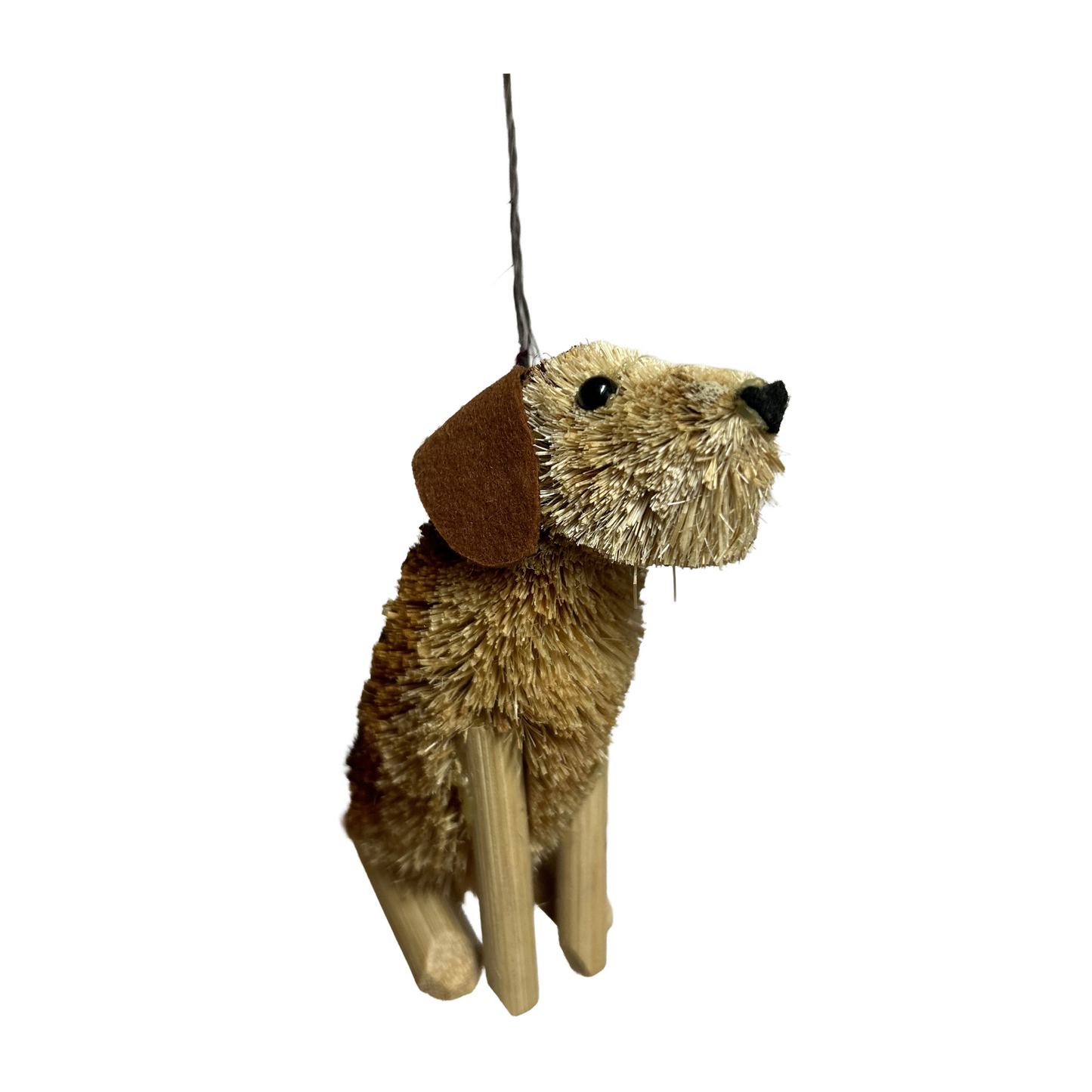 Brush Bottle Fiber Dog Ornament