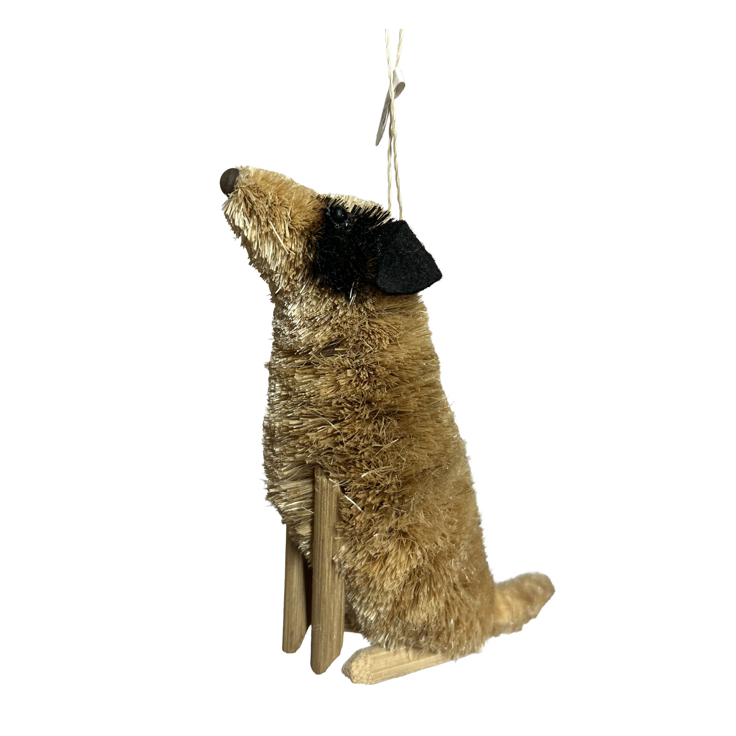 Brush Bottle Fiber Dog Ornament