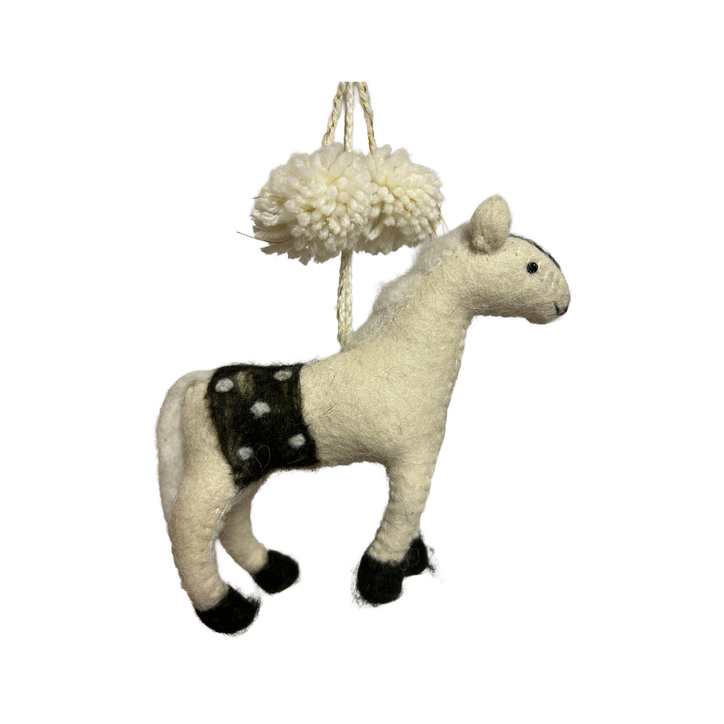 3 Color Felt Pony Ornament