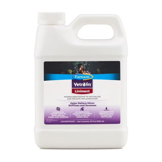 Farnam Vetrolin Sore Muscle & Joint Pain Relief Horse Liniment Concentrate