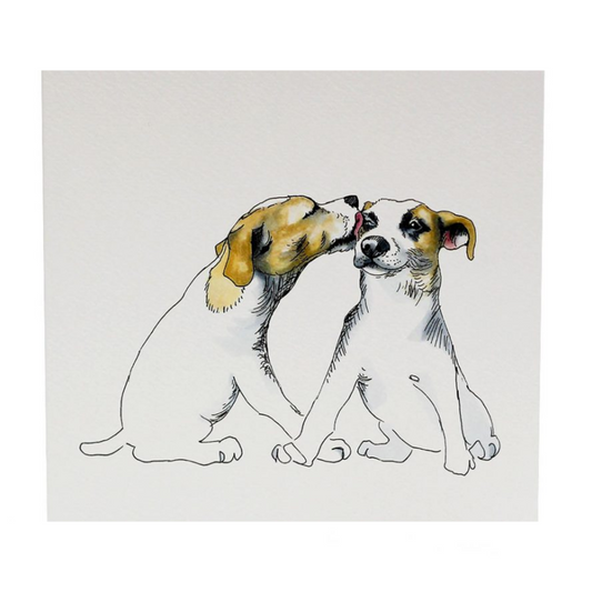 Jack Russell Terriers Pokie & Bam Bam Greeting Card