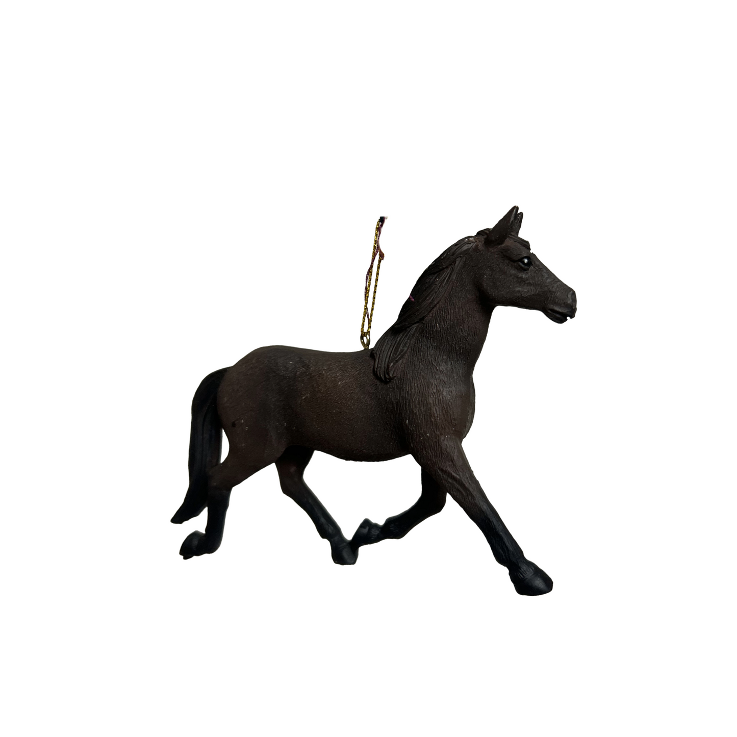 Black Trotting Horse Ornament