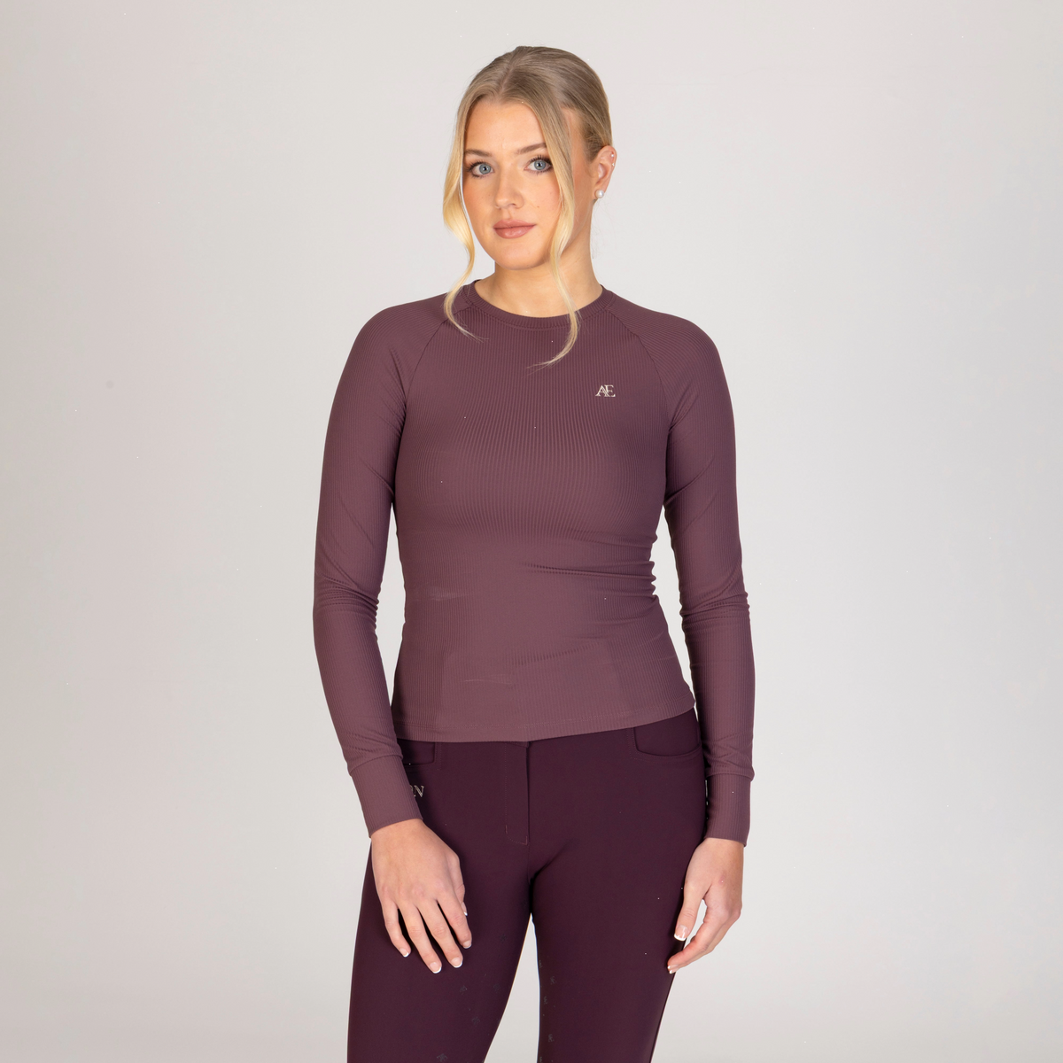 Aubrion Equestrian Ribbed Long Sleeve Top