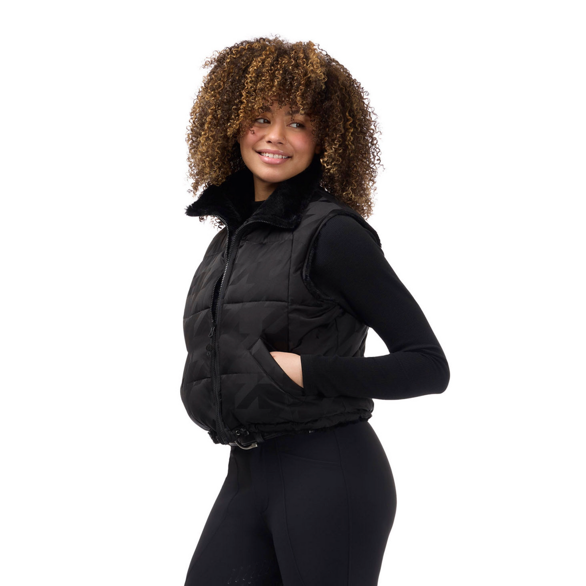 Kerrits Skyline Houndstooth Reversible Puffer Vest