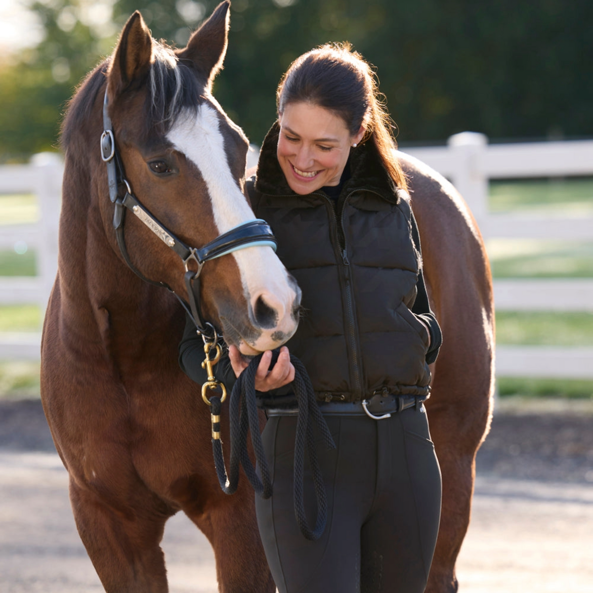 Kerrits Skyline Houndstooth Reversible Puffer Vest
