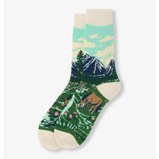 Women's Mountain Horses Cozy Socks