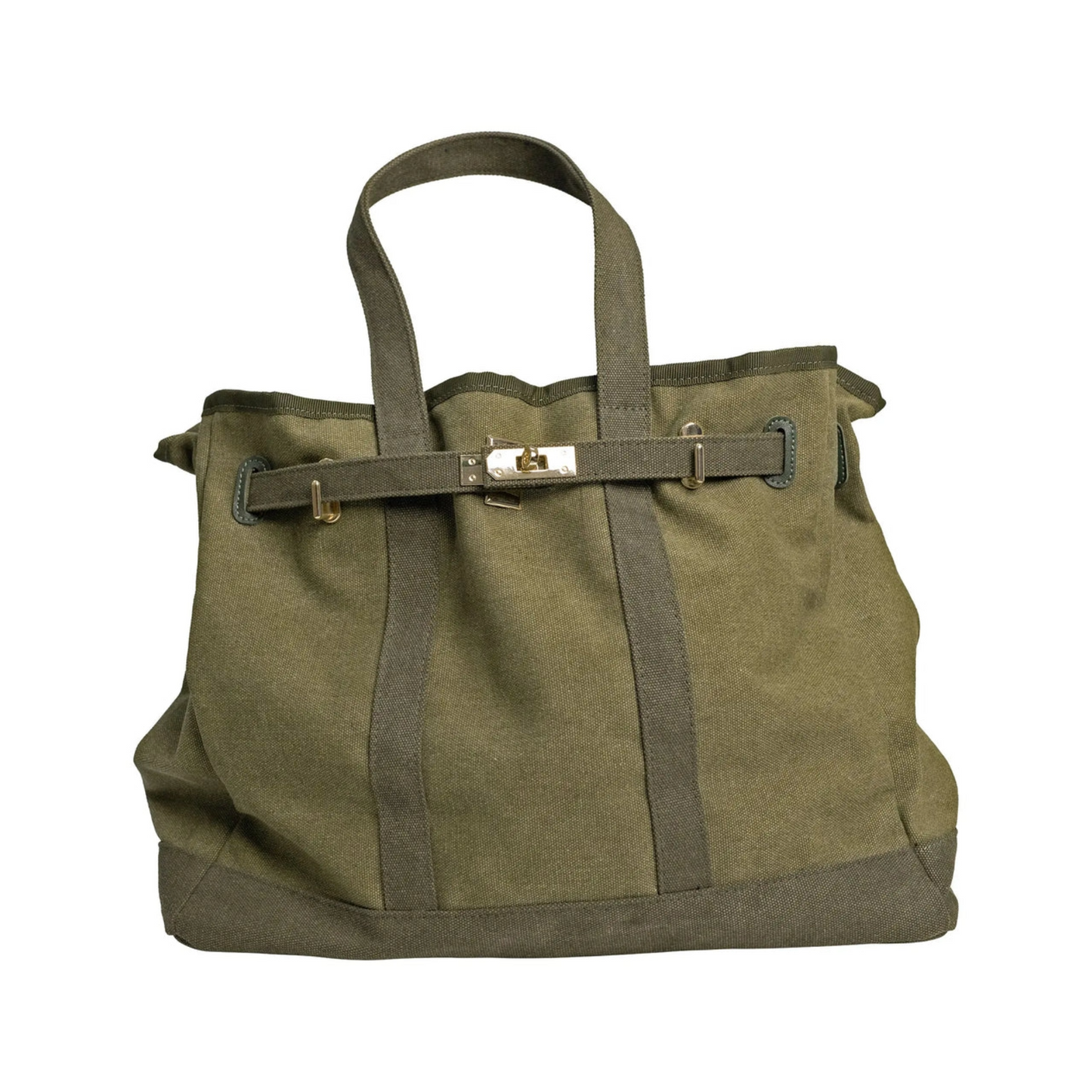 Barnkin Navy Canvas Tote Bag with Gold Hardware