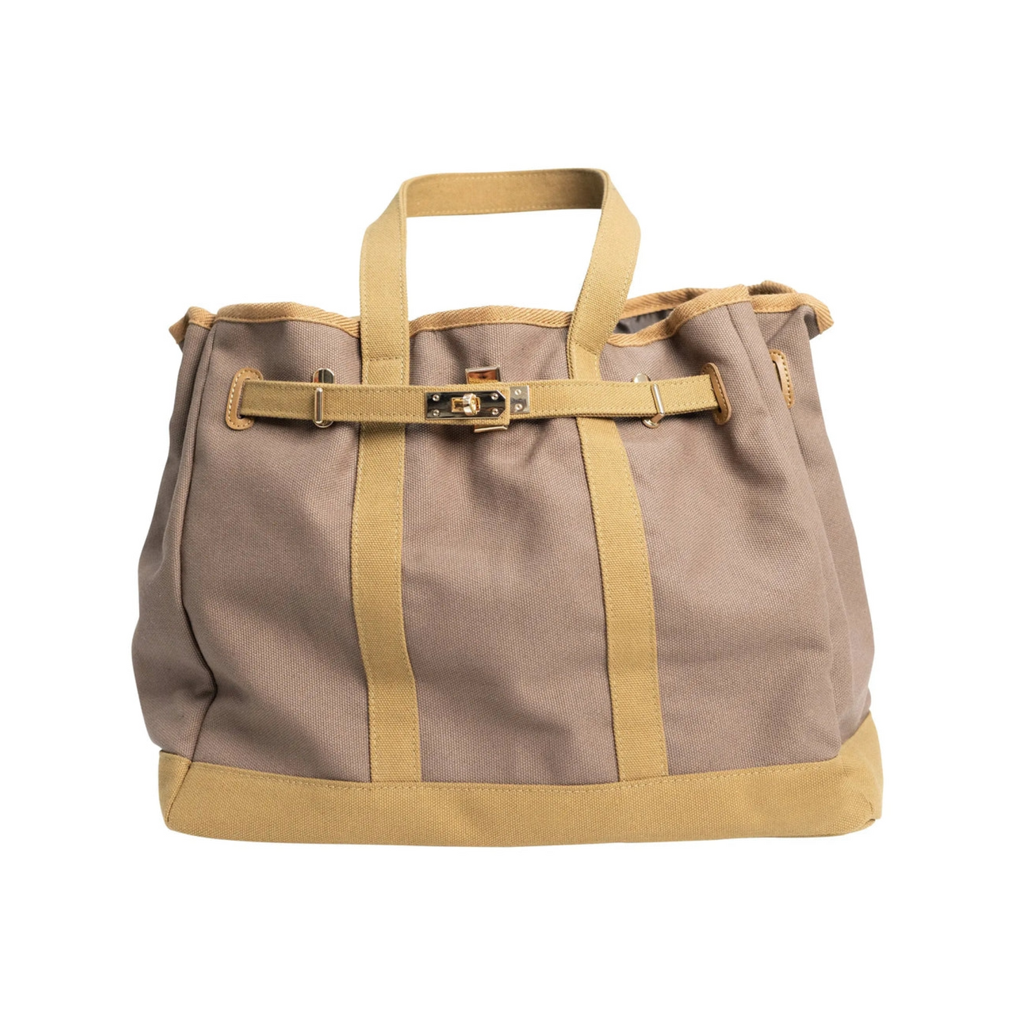 Barnkin Navy Canvas Tote Bag with Gold Hardware